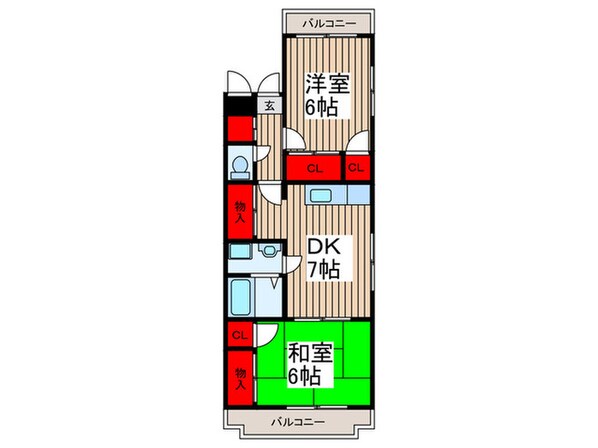 スタ－ハイムＡの物件間取画像